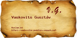Vaskovits Gusztáv névjegykártya